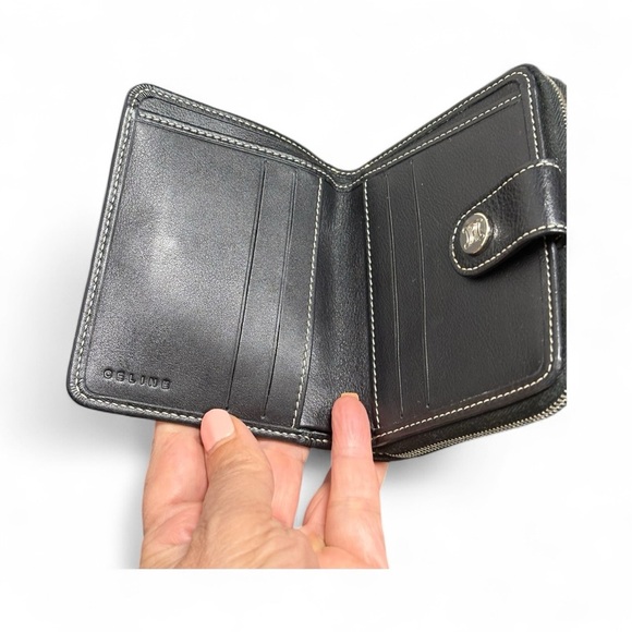 Vintage Celine Macadam monogram bifold compact wallet canvas and leather rare - Picture 6 of 13